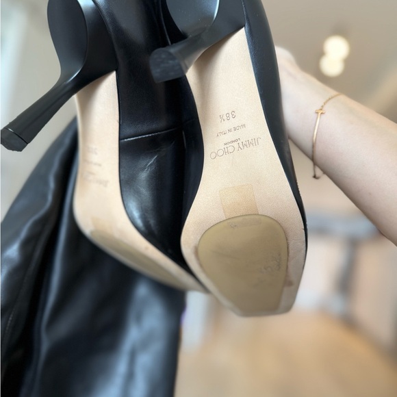 New Jimmy Choo Mire Square-Toe Thigh-High Leather Boots 38.5 $1,695 - Picture 15 of 15